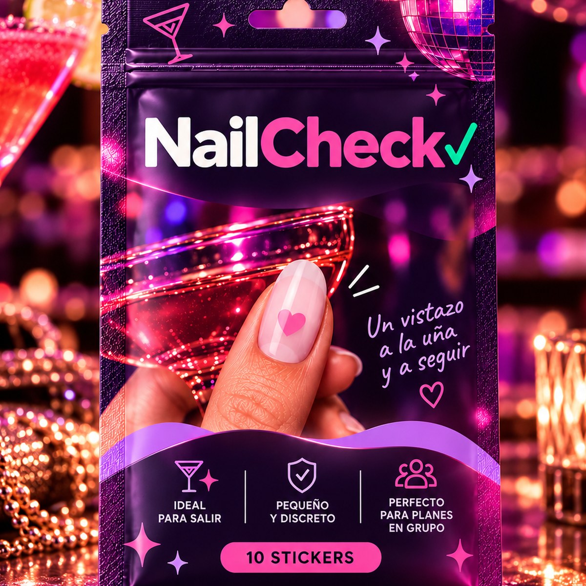 Detalle del sobre NailCheck: un vistazo a la uña y a seguir